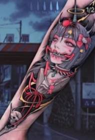 Comic tattoo, μια ομάδα κοριτσιών τατουάζ σε ροζ στυλ