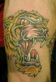 Angry Asiya Tiger Head Fentin Tsarin Tattoo