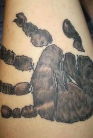 Kanner Handdruck schwaarz Tattoo Muster