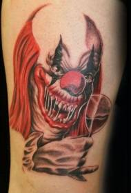 Angschtlech Clown a Glas Wäin Tattoo Muster