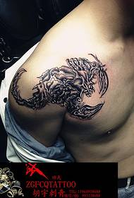 Scorpion Tattoo - Cancert Tattoo - Over-the-Shoulder Tattoo