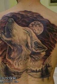Pattern ng likod ng wolverine tattoo