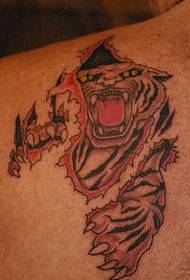 back color tiger tattoo picture