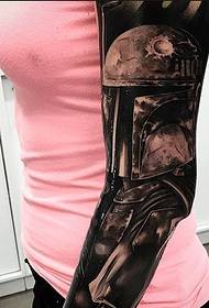 Modello di tatuaggio grigio nero stile realistico di Drew