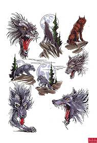 Wolf Tattoo Pattern: Blood Drop Wolf Tattoo Picture
