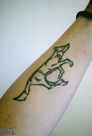 Arm handsome wolf totem tattoo pattern