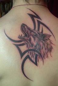 Wolf Tattoo Tsara: Baya Wolf Shugaban Wolf Tattoo Tsara