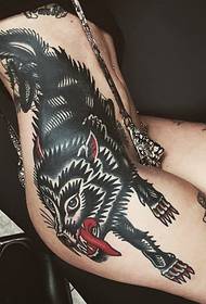 Modello di tatuaggio animale audace e luminoso di Joshua