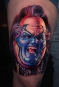 Horror film lik portretna tatoo slika