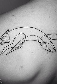 Плечо лінія лінії татуювання вовка