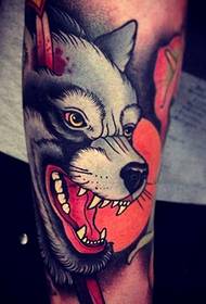 Tatuaggio del dio elefante tigre leone lupo sangue