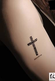 Classic cross tattoo suitable for both men and women