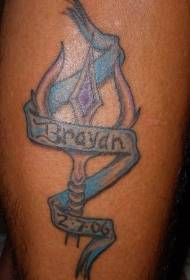 Imibala yomlenze we-tattoo yomntwana igama