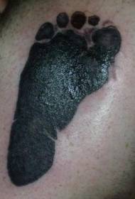 Malantaŭa infana spuro de nigra tatuaje-ŝablono