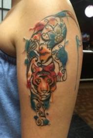 neskak besoa marra abstraktu sinpleekin animalia tigre tatuaje Irudia