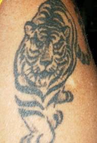 Musta viiva Tiger tatuointi malli