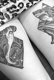 Išskirtinės juodosios dygliukai, įvairūs Amy gyvūnų tatuiruočių dizainai