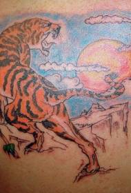 Sebopeho sa setaele sa China se nang le mokhoa oa tattoo oa tiger