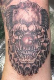 Modellu di tatuaggi di pazzi clown zombie