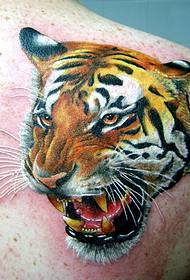 ຮູບແບບ tattoo ເສືອສີທີ່ແທ້ຈິງ