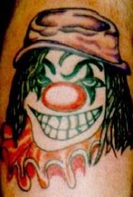 Капелюх кольоровий татуювання клоун
