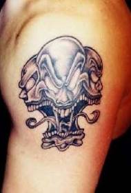 Trīspusējs klauna radošais tetovējums