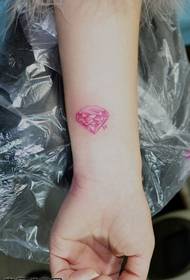 Patró de tatuatges de diamants colorits que agraden a les nenes