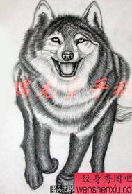 オオカミの入れ墨のパターン：人気の古典的なオオカミの入れ墨の原稿の入れ墨のパターン
