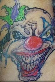Pola lica lukav klaun tetovaža uzorak