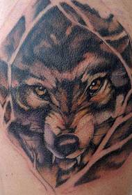 Angry wolf mutu mutu tattoo