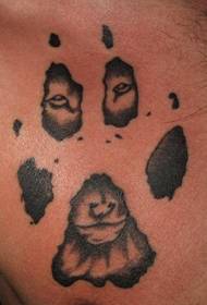 Uzorak tetovaže crnih i bijelih vukova na nogama