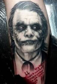 Clowns réadúil - sraith réadúil de dhearaí tattoo Eorpacha agus Mheiriceá