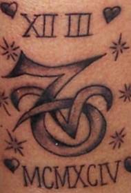 Iphethini yomntwana we-brown zodiac tattoo