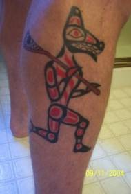 Egyptin punainen susi idoli tatuointi malli