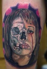 Страшний півтора з половиною дівчини аватар татуювання візерунок