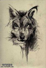 Rukopis uzorak tetovaža vuka