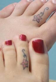 Modello di tatuaggio di fiori freschi amicizia ragazza piedi