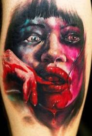 Кальмар кошмар жаху дівчина татуювання візерунок