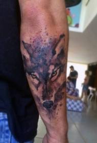 Татуировка головы волка