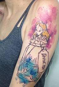 Izsmalcināts tetovējuma mākslinieka Dale akvareļa tetovējuma raksts