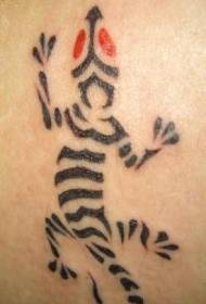 shoulder black minimalist tiger lizard ຮູບແບບ tattoo