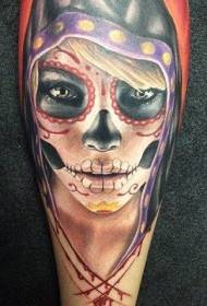 Černá kapuce smrti dívka tetování vzor