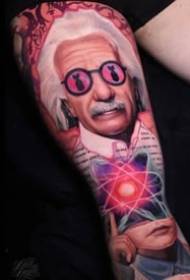 Very creative character portrait color tattoo illustration