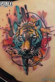 акварель вітер колір тигр татуювання малюнок