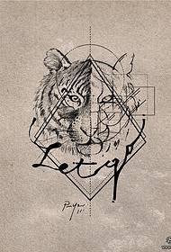 Tigris avatar geometricas figuras versus pattern litterae manuscript