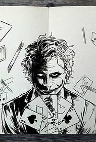 Modello tatuaggio tatuaggio clown manoscritto