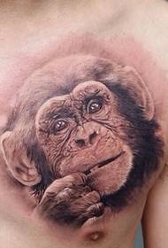 Kar lábát mellkas állati portré tetoválás