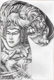 Mwatye 胛 Zhao Zilong Tiger Modèl Tattoo