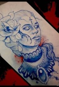 Manoscritto per tatuaggi rosa e americana a scuola e americana