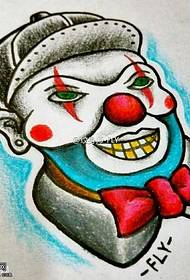 Manuscript clown tattoo patroon